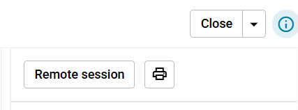Remote Session Button